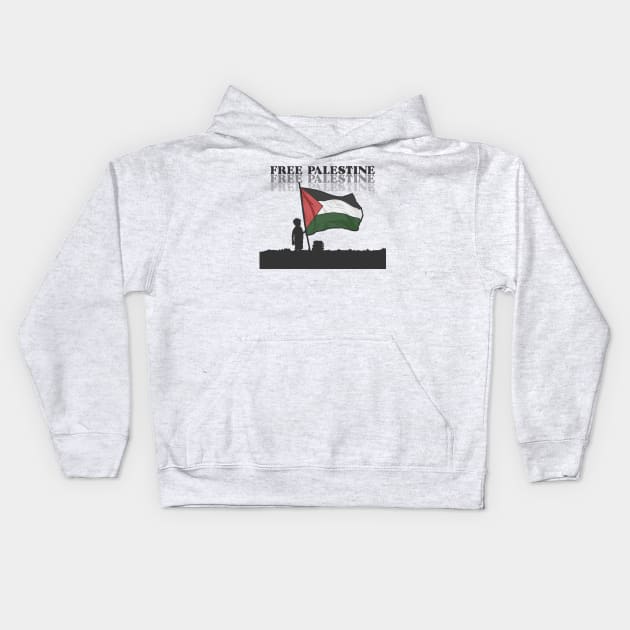 FREE PALESTINE Kids Hoodie by KEMOSABE